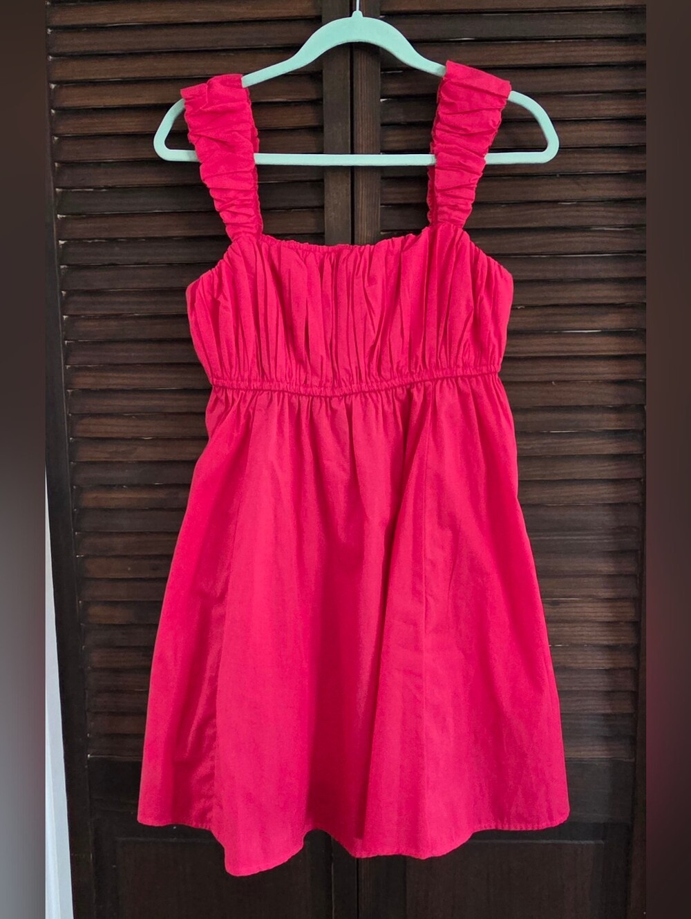 Hot Pink Mini Dress With Pockets In Large